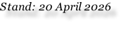 Stand: 20 April 2026