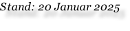 Stand: 20 Januar 2025