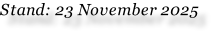 Stand: 23 November 2025